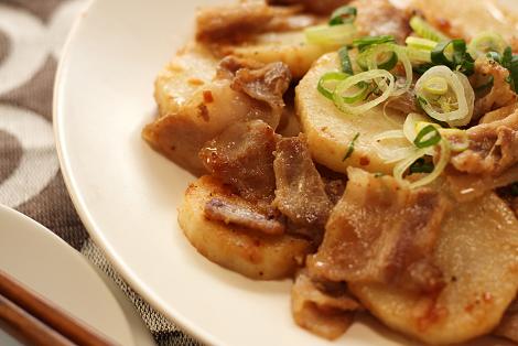 長芋と豚バラ肉の味噌炒め